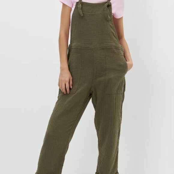 aerie Pants - Aerie Lightweight Rolled Leg Overalls Size Small
